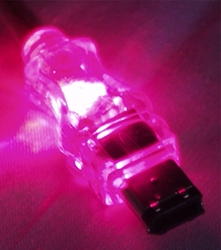 6ft IEEE1394 FireWire/i.Link 6Pin to 6Pin Translucent Illuminated/Lighted Cable with Purple LEDs CC1394-06PRL 037229139341 Cable, IEEE1394 FireWire/i.Link with Purple LEDs, 6 to 6Pin, 6ft, Translucent TH6581 CC139406PRL CC1394-06PRL cables feet foot  2299 