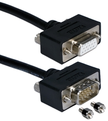 15ft High Performance UltraThin VGA/QXGA HDTV/HD15 Tri-Shield Fully-Wired Extension Cable with Panel-Mountable Connectors CC320M1-15 037229422177 Cable, Straight Thru, UltraThin VGA/UXGA HDTV/Projector/Monitor/RGB Video Extension, Premium Interchangeable Mounting, Mini HD15M/F Triple Shielded, Fully Wired, 15ft 318139 GB1200 CC320M115 CC320M1-015 cables feet foot  2599 