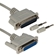10ft DB25 Male to Female RS232 Serial Null Modem Cable with Interchangeable Mounting - CC338-10