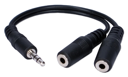 6 Inches 3.5mm Mini-Stereo Male to Two Female Speaker Splitter Cable CC400Y 037229399035 Adaptor, Multimedia/Audio Splitter, iPod Touch/iPhone/iPad/MP3/Smart Phone, "Y" Mini-Stereo Speaker - 3.5mm M/(2) F, 6" 190538 TW8110 CC400Y CC400Y adapters adaptors   2794 