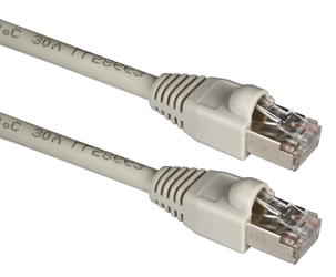 10ft 350MHz Shielded CAT5e Snagless Gray Patch Cord CC711ES-10 037229711479 Cable, Category 5 Shielded Enhanced Stranded, LAN Patch Cord with SnagLess Boot, Gray, 10ft 903005 CC711ES10 CC711ES-10 cables feet foot  3012 