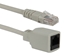 1ft 350MHz CAT5e Ethernet/Telco PortSaver Gray Patch Cord - CC712MF-01L