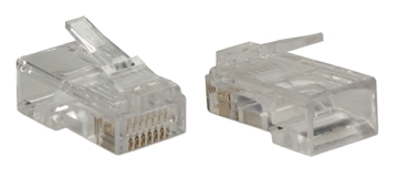 100pcs 350MHz CAT5e RJ45 Solid/Stranded Crimp Connectors CR45SD-100 037229721041 CAT5e Category 5 Connector, RJ45 Crimp, 50u, Solid, 100pcs (also works with Stranded type) CR6SD-100SP  527978 CR45SD100 CR45SD-100   3242 