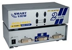 2x1 2Port DVI Digital Video Share Switch M201DVI 037229006636 Video Selector/Share Switch with Built-in 32ft Booster, Up to 2 DVI Video, 1280x1024 60Hz resolution, DVI-I Connectors MDVI-21P DRM-1712F 605758 M201DVI M201DVI  feet foot  3581 