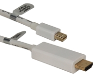 6ft Mini DisplayPort/Thunderbolt to HDMI 4K Conversion Video Cable MDPH-06 037229005554 Cable, Mini-DisplayPort v1.1 Compliant, Connects Mini DisplayPort into HDMI port, Mini-DP Male to HDMI Male, MDPH-06 MDPH06 cables feet foot 