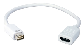 Mini-DVI Male to HDMI Female Digital Video Adaptor MDVIH-MF 037229007695 Adaptor, Apple PowerBook/MacBook Mini-DVI to HDMI digital video converter, M/F 530477 KV6439 MDVIHMF MDVIH-MF adapters adaptors   3602 