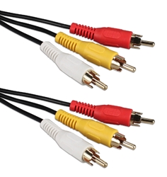 50ft Triple-RCA Composite Audio & Video Cable RCA3AV-50 037229399189 Cable, Triple-RCA Composite Audio & Video with Color-coded connectors, 3RCA M/M, 50ft 168062 RCA3AV50 RCA3AV-50 cables feet foot  3715 