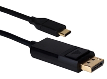 3ft USB-C / Thunderbolt 3 to DisplayPort UltraHD 4K/60Hz Video Converter Cable USBCDP-03 037229231847 Black USB-C