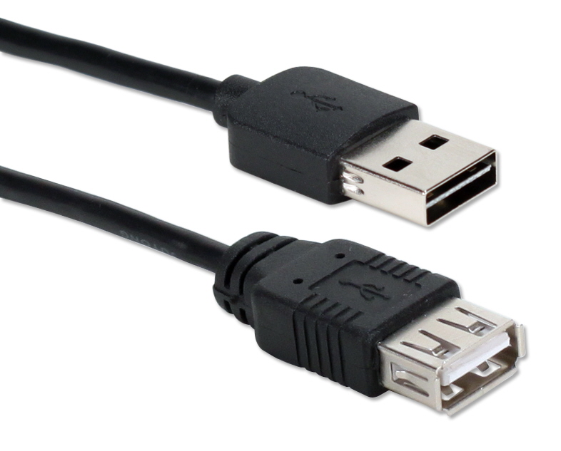 CC2210R-06 - 6ft Reversible USB Male to USB Female Black Cable