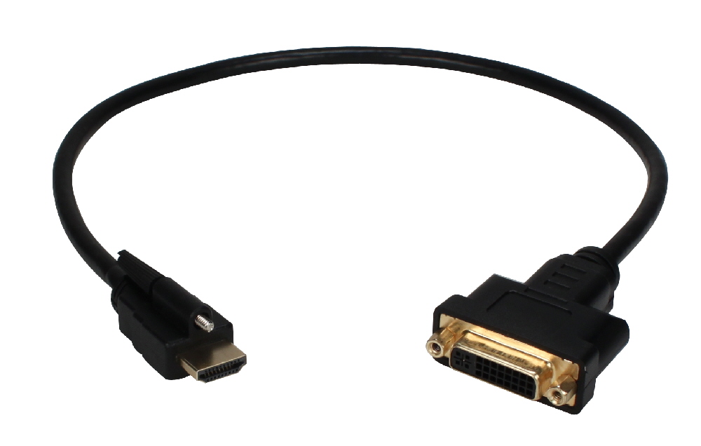kalligrafi boks Med andre band HDVISX-05M - 0.5-Meter DVI Female to Locking HDMI Male 1440p/4K Adaptor