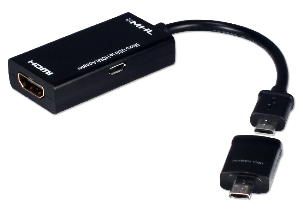 Politibetjent Parlament At dræbe MHL-HD - MHL Micro-USB to HDMI Converter Kit with 5 to 11-Pin Adapter