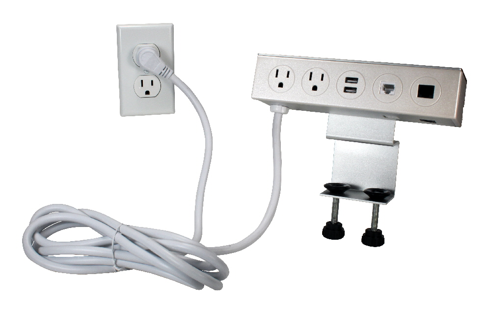 Multiconector extraíble Vertikal, 3 enchufes tipo Schuko, 2 USB