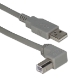 6ft USB 2.0 High-Speed Type A Male to B Right Angle Male Cable