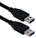 3ft USB 3.2 Gen 1 5Gbps Type A Male to Male Black Cable