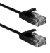 7ft Slim CAT6 Gigabit Ethernet Space Saver Black Patch Cord