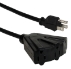 10ft Three Angle Outlet 3-Prong Power Extension Cord