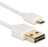 3ft Premium Reversible USB to Reversible Micro-USB Sync & Fast Charger White Cable for Smartphones & Tablets