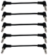 6-inch 5-Pack 1/4 to 1/4 Right-Angle TS Instrument Cables