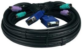 6ft Premium Keyboard/VGA/Mouse Combo Cable for PS/2 KVM Switch with VGA Male Port C3P2A-06 037229541946 Cable, ServerMaster KVM All-in-One CS Series PS/2 Molded Cable, Mini6M/Mini6M/HD15M to Mini6M/Mini6M/HD15F, 6ft (For KVM Switch with Male VGA Port) 543389 C3P2A06 C3P2A-06 cables feet foot  2159 