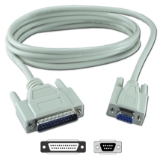 6ft DB9 Female to DB25 Male Null Modem Cable CC2047-06
