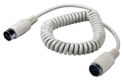 6ft Musical Instrument Digital Interface Audio Coiled Extension Cable CC330-06 037229830064 Cable, Straight Thru, Keyboard/MIDI Multimedia Extension - Coiled Type, PC AT, Din5M/F, 6ft, 26AWG CC330-06N  135483 CC33006 CC330-06 cables feet foot  2636 