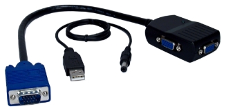 1x2 300MHz 2Port VGA/QXGA Mini Video Distribution Amplifier MSV12M 037229006261 Video Signal Splitter/DA/Distribution Amplifier, 1x2, Mobile/Portable, Up to 2 Output, 300MHz, Supports VGA/UXGA/MultiSync and Up to 2045x1536, HD15M/HD15F Connectors VSC-12 728139 Y96372 MSV12M MSV12M   3628 