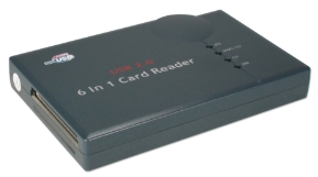 USB 2.0 480Mbps 6-in-1 Card Reader/Writer for CF,SM,SD,MMC,Microdrive & Sony Memory Stick UR5FPT-D 037229221190 USB 2.0 480Mbps 6-in-1 Card Reader/Writer, Built-in cable, supports CF/SM/SD/MMC/MicroDrive/Memory Stick and works with Windows and Mac 91652 UR5FPTD UR5FPT-D cables  