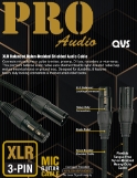 10ft XLR Balanced Nylon-Braided Shielded Audio Cable XLRMF-N10 037229402438