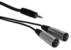 6ft 3.5mm Male to Dual-XLR Male Audio Y-Cable XLRSM-Y06 037229402957
