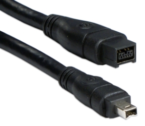 15ft IEEE1394b FireWire800/i.Link 9Pin to 4Pin A/V Black Cable CC1394F4-15 037229139112 Cable, IEEE1394b FireWire800-Bilingual/i.Link for Audio/Video, 9 to 4 Pins, 15ft 165563 PY7705 CC1394F415 CC1394F4-15 cables feet foot  2346 