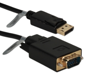 6ft DisplayPort to VGA Video Cable DPVGA-06 037229009453 Cable, DisplayPort v1.1 Compliant, Convert DisplayPort Audio/Video into VGA Video, DP Male to HD15 Male, 6ft 10DP-DPVGA-06 319343 YW3120 DPVGA06 DPVGA-06 cables feet foot  3288 