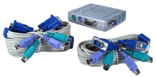 PS/2 2Port KVM Premium Compact Autoswitch with Combo Cable KVMS-12CK 037229542653 ServerMaster KVM Starview Series Kit, 2 PS2 Computers Controlled from 1 Console, Compact, Includes 2 KVM combo cables. KVMS-12C, C3P2A-06L IC-612I 600791 R80279 KVMS12CK KVMS-12CK cables  3573 