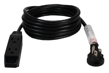 3-Outlet 3-Prong 10ft Right-Angle Flat Power Extension Cord PC3RX-10 037229231717 3-Outlets 3-Prong 10ft Power Extension Cord