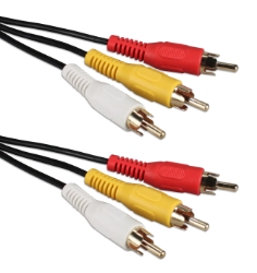 25ft Triple-RCA Composite Audio & Video Cable RCA3AV-25 037229399172 Cable, Triple-RCA Composite Audio & Video with Color-coded connectors, 3RCA M/M, 25ft 167973 RCA3AV25 RCA3AV-25 cables feet foot  3714 