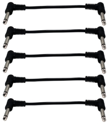 6-inch 5-Pack 1/4 to 1/4 Right-Angle TS Instrument Cables TSRAA-5PK 037229402759