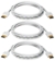 6ft 3-Pack High Speed HDMI UltraHD 4K with Ethernet Thin Flexible White Cables - HDT-6F-3PW