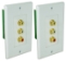 Composite Video with Stereo Audio CAT5e Wallplate Extender Kit - RCA3AV-C5E