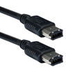 6ft IEEE1394 FireWire/i.Link 6Pin to 6Pin Black Cable CC1394-06 037229139419 Cable, IEEE1394 FireWire/i.Link, 6 to 6 Pins, 6ft 163105 PY7683 CC139406 CC1394-06 cables feet foot  2295 