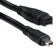 10ft IEEE1394b FireWire800/i.Link 9Pin to 4Pin A/V Black Cable CC1394F4-10 037229139105 Cable, IEEE1394b FireWire800-Bilingual/i.Link for Audio/Video, 9 to 4 Pins, 10ft 165407 PY7704 CC1394F410 CC1394F4-10 cables feet foot  2345 