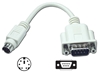 6 Inches DB9 Male to Mini6 Male for MS Serial Mouse to PS/2 Port CC2009AC 037229320091 Adaptor, Mouse, DB9M/Mini6M, MS AT/PS2 with 6" Cable 157842 CC2009AC CC2009AC adapters adaptors cables  2364 