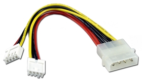 6 Inches Internal Drive Mini4Pin Power Splitter Cable CC2126Y 037229212662 Cable, Internal Drives or Floppy Power "Y" Splitter 4Pin to Two Mini 4Pin Adaptor - (2) 3?", 6" 648519 CC2126Y CC2126Y adapters adaptors cables  2377 