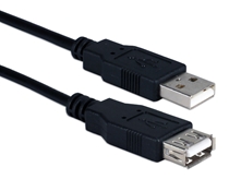 3ft USB 2.0 High-Speed 480Mbps Black Extension Cable CC2210C-03 037229229561 Cable, USB 2.0 Certified Universal Serial Bus Type A M/F Extension, 3ft 36624 TW8091 CC2210C03 CC2210C-03 cables feet foot  2477 