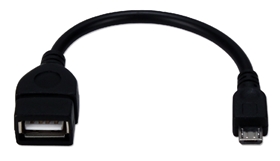 6 Inches Micro-USB Male to USB-A Female OTG Adaptor for Smartphone or Tablet CC2218X-MF 037229227550