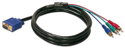 6ft Projector Component Video Cable CC2261-06 037229226102 Cable, RGB VGA/HD15 to 3 RCA Component Video Adaptor Cable, HD15M/(3)RCA M, 6ft 691378 CC226106 CC2261-06 adapters adaptors cables feet foot  3941 