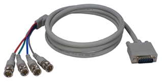 10ft Macintosh DB15 Male to 4 BNC Male Adaptor Cable CC2266-10 037229226171