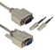 10ft DB9 RS232 Male to Female Extension Cable with Interchangeable Mounting - CC317-10NB