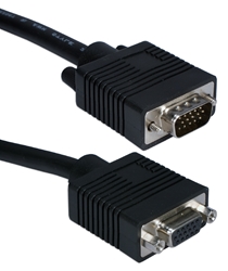 35ft Premium VGA HD15 Male to Female Tri-Shield Extension Black Cable CC320B-35 037229481303 Cable, Straight Thru, VGA/UXGA Video Extension, Premium, HD15M/F Triple Shielded, Black, 35ft 494617 CC320B35 CC320B-35 cables feet foot  2578 