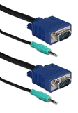 100ft Premium Tri-Shield VGA HD15 & 3.5mm Stereo Male to Male Combo Cable CC388A1-100 037229485233 Cable, Straight Thru, VGA/SVGA Video and Audio Combo Cable, Premium, HD15/3.5mm M/M, Triple Shielded, 100ft CC388A1100 CC388A1-100  cables feet foot   2696