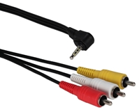6ft 3.5mm to Composite Video and Stereo Audio Camcorder Cable RCA3AV-06 037229399158 Cable, Triple-RCA Composite Audio & Video Cable with Color-coded Connectors, 3RCA M/M, 6ft 167890 RCA3AV06 RCA3AV-06 cables feet foot  3712 