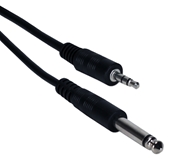 6ft 3.5mm Male Stereo to 1/4 Male TS Audio Conversion Cable CC399TS-06 037229399622